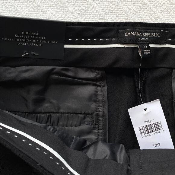 Banana Republic Curvy Sloan Slimming Bi-Stretch Pants Black Size 12 NWT - Picture 9 of 10